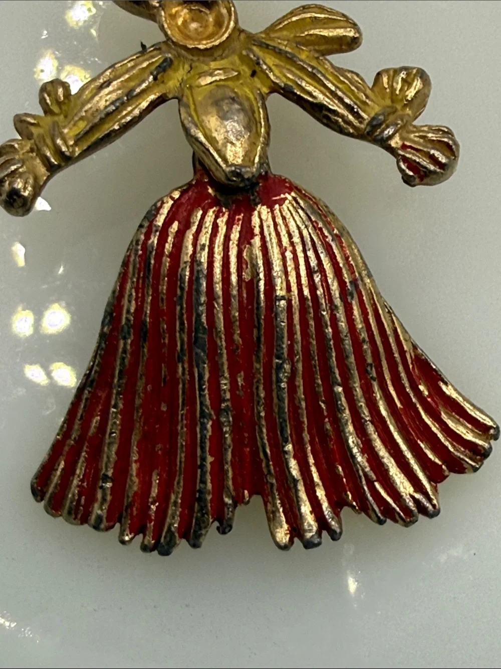 Vintage unusual articulated rag doll possible Alfred Philippe Trifari brooch pin